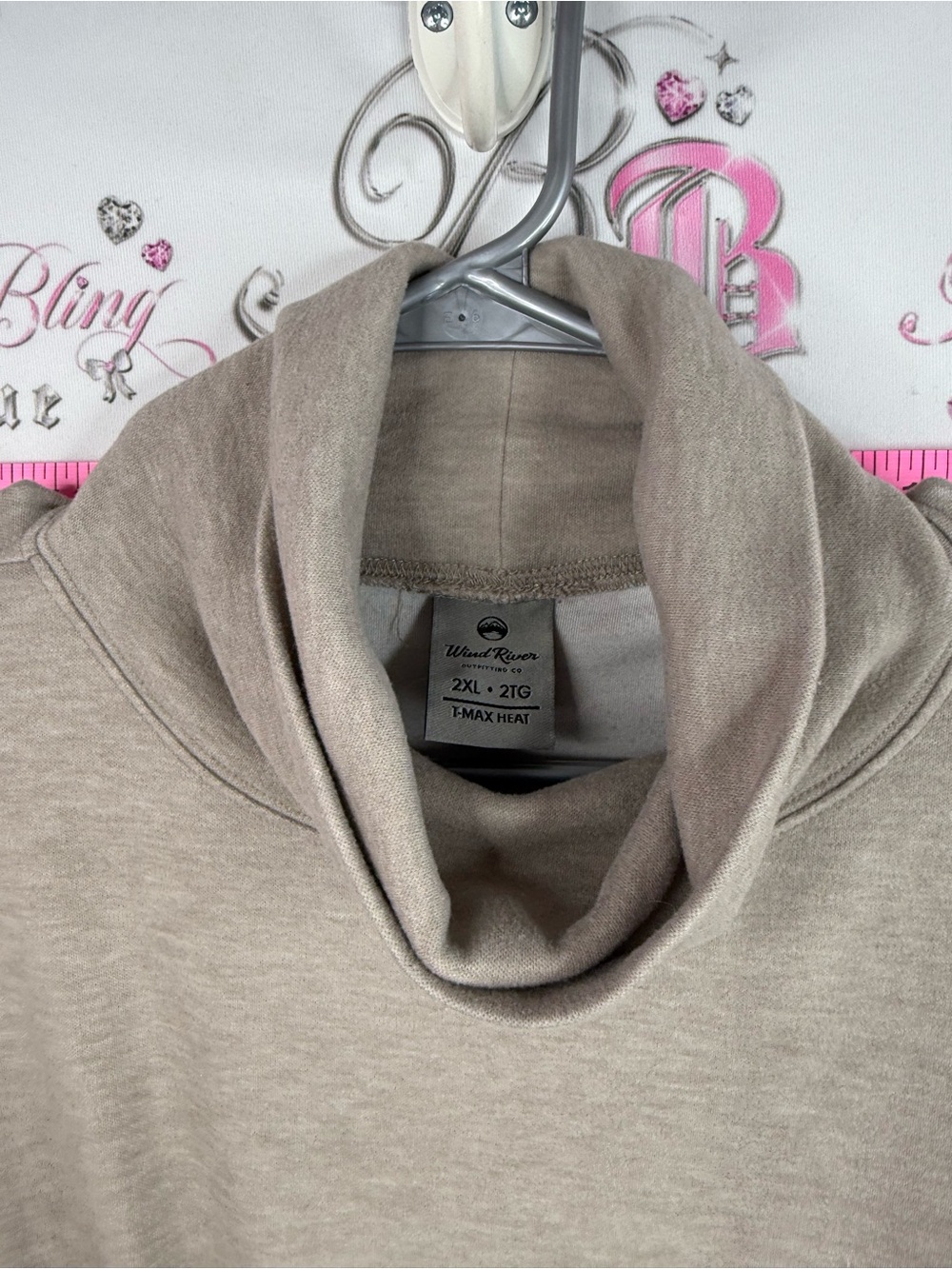 Windriver T-Max heat shirt top Neutral Taupe Turtleneck Long Sleeve Top - Picture 7 of 11